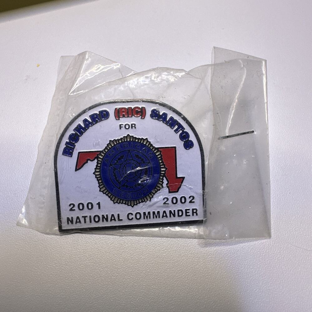 Richard Santos American Legion Commander Lapel Pin Hat Vest